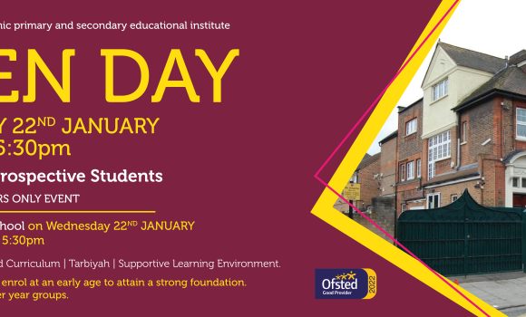 Open Day – Wednesday 22nd January 3:30pm